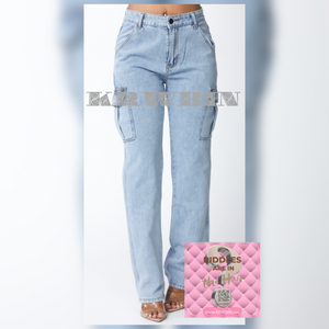 Cargo Denim JEANS Side Pockets (Juniors Only)