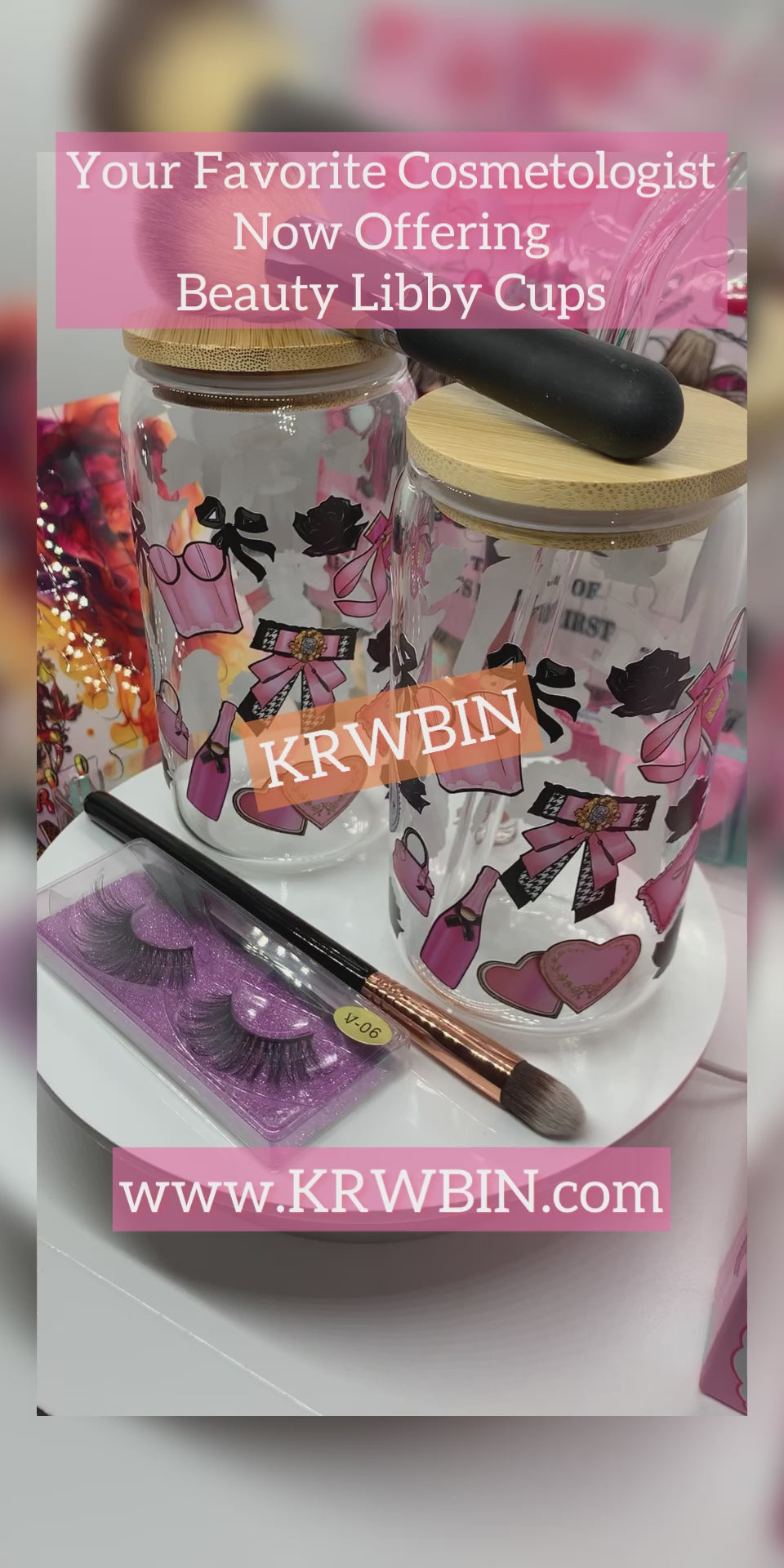 KRWBIN Beauty Libby Glass (Option w/ Makeup Accessories)